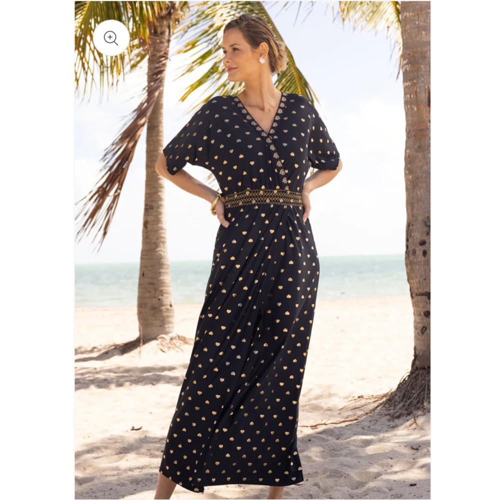 Cabana Life Black and Gold Maxi Dress